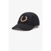 ราคา Fred Perry Bold Branding Canvas Cap in Black/Champagne (57766161974)