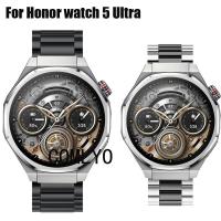 ราคา สําหรับ Honor watch 5 Ultra Smart Watch Strap Men สายสแตนเลสโลหะ (41607397672)