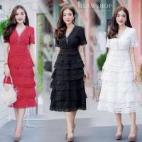 ราคา พร้อมส่ง เดรสยาวผ้าฉลุ เดรสสีขาว เดรสขาว ชุดทำบุญ ชุญงานบุญ ชุดงานบวช ชุดขาว ชุดไปวัด งานป้าย (15346198862)