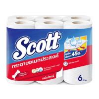 ราคา สก๊อตต์ กระดาษอเนกประสงค์ม้วนใหญ่ Scott Paper Towel Big Roll 6Pcs. (54909546064)