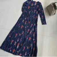 ราคา ชุดเดรส อัดพลีททั้งตัว สีน้ำเงินพิมพ์ลาย (5644361131)