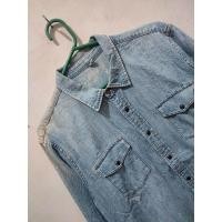 ราคา KEMEJA GAP เสื้อเชิ้ตยีนส์ผู้ชายกระดุมหิน (19388863773)