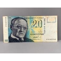 ราคา ธนบัตรรุ่นเก่าของประเทศฟินแลนด์ ชนิด20Mark ปี1993 (41955793828)
