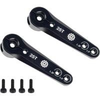 ราคา 2PCS TGCWENG CNC อลูมิเนียม 25T Servo Horn ยาวพวงมาลัย Servo แขนใช้งานร่วมกับ Futaba Savox Xcore HL HSP HD Power Rc Servos เหมาะสําหรับ RC เครื่องบินรถ (สีดํา) (46615786996)
