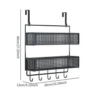 ราคา [wishshopeljjda] over The Door Hanger over The Door Hooks Towel Rack for Kitchen Hats Bedroom S black (44661935841)