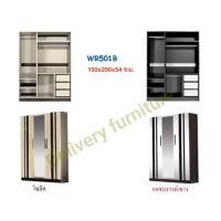 ราคา ตู้เสื้อผ้า 3 บานเปิดปิด กระจกบานกลาง WR501B (1881861197)