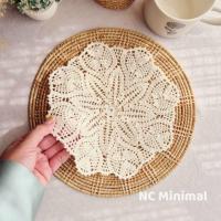 ราคา NC Minimal NCD3006M-AB Peacock 9" Cream พร้อมส่ง ดอยลี่ ผ้ารองแจกัน ขนาด 9 นิ้ว ผ้าถักโครเชต์ แต่งบ้านมินิมอล (45805199155)