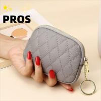 ราคา PROS Zipper Wallet, PU Leather Versatile Mini Coin Purse, Casual Portable Car Key (54717075245)