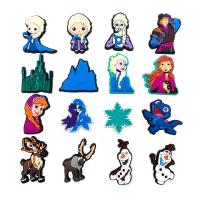 ราคา 16 รูปแบบเจ้าหญิงน้ําแข็งรองเท้าผ้าใบ Charms รองเท้าแตะจี้ปุ่มรองเท้า Clog Pins สําหรับเพื่อน (56101691632)