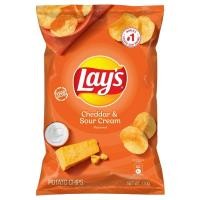 ราคา เลย์มันฝรั่งทอดกรอบรสเชดดาและครีมเปรี้ยว 170ก Lays Potato Chips Cheddar and Sour Cream 170g. [บาร์โค้ด 1200108000523] (53215427491)