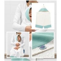 ราคา IKEA อิเกีย ผ้าเช็ดตัวเด็กมีฮู้ด, ขาว, สีเทอร์ควอยซ์, 60x125 ซม.TILLGIVEN ทีลล์ยีเวน (3742695446)