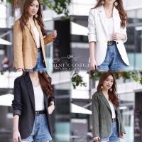 ราคา เสื้อคลุมทำงาน เสื้อสูทสีดำ minicloset (12225652808)