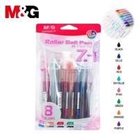ราคา ปากกาเจลหัวเข็ม 0.5 มม M&G 8 สี 8 แท่ง รุ่น Z-1 ARPM2075 น้ำหมึกเยอะ แห้งไว ปากกาโรลเลอร์บอล gel pen (44064275956)