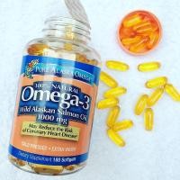 ราคา Pure Alaska Omega Salmon Oil 1000mg (Exp.10/2023)น้ำมันปลาแซลมอน 100% สกัดเย็น เกรดพรีเมียม Omega สูง (210 เม็ด) (19566896586)