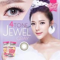 ราคา พร้อมส่ง คอนแทคเลนส์ รุ่น Jewel 4 Tone/Lily 4 Tone By Kitty kawaii สีเทา/ตาล Gray/Brown มีค่าสายตาปกติ (0.00) (46963724197)
