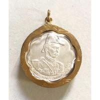 ราคา จี้เหรียญ ร.5 หลังป้อมพระจุลจอมเกล้า เนื้อเงินพ่นทราย เลี่ยมทองไมครอน (28951457180)