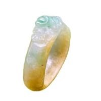 ราคา แหวนหยกพม่าแท้ Jadeite Type A ไซส์ 59 แกะสลักลายดอกไม้ก้อนเงินจีน (งานแฮนด์เมด) (45162412118)