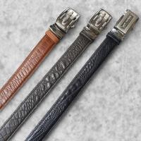 ราคา เข็มขัดหนังวัวอัดลายจระเข้ 1.3 หัวออโต้จระเข้ (625944521)