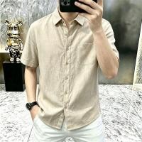 ราคา เงินเก่าสไตล์ผู้ชายปกแขนสั้นเสื้อระบายอากาศย้อนยุคบางสไตล์ความรู้สึกเย็นแฟชั่นทุกการแข่งขันเสื้อลําลองสไตล์ 8/24 (54516586197)