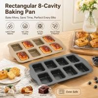 ราคา ถาดอบขนมปัง 8 ช่อง ถาดอบ Non-stick สี่เหลี่ยม เคลือบเทปล่อนกันติด ทำจากเหล็กคาร์บอน แข็งแรงทนทาน อบขนมที่บ้าน (53165124368)