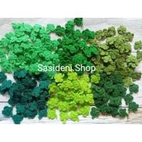 ราคา 10, 30, 50 ชิ้น ใบโคลเวอร์ 4 แฉก3x3.5 cm/ใบโคลเวอร์ไหมพรมใบไม้ไหมพรม ตกแต่งชิ้นงาน (19196320775)