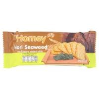 ราคา พร้อมส่ง!! โฮมมี ขนมปังกรอบ รสสาหร่ายโนริ 120กรัม Home with Nori seaweed flavored biscuits 120 grams (5565882003)