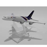 ราคา โมเดลเครื่องบิน THAI AIRWAYS AIRBUS A380 Plane Model Aircraft Scale 1:400 NEW IN Package.(T006) (40222562664)