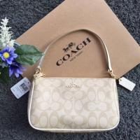 ราคา Coach Top Handle Pouch In Signature Canvas F58321 IMDQC (1785247478)