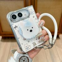 ราคา สําหรับ iPhone Duo Electroplated หนังการ์ตูนเคสโทรศัพท์สําหรับ Apple iPhone Ultra พับ iPhone Duo 5G ผู้ถือแม่เหล็ก Hard โทรศัพท์มือถือกลับฝาครอบป้องกันพร้อมโซ่ (49367412527)