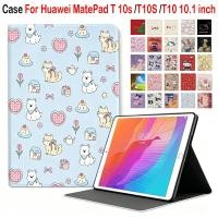 ราคา ใหม่น่ารักการ์ตูนแท็บเล็ตสําหรับ Huawei MatePad T 10s T10S T10 10.1 นิ้วคุณภาพสูง PU หนังกันกระแทกสําหรับ Honor Pad 6 7 10.1 X8 Lite 10.1 นิ้ว (47762690049)