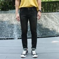 ราคา Zebra Jeans กางเกงยีนส์ชายลายหนวดฟอกสนิมด่าง ขาเดฟผ้ายืดสีดำ (2096863829)