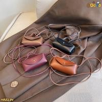 ราคา HAELIN กระเป๋าสะพายข้างขนาดเล็ก, กระเป๋าใส่เหรียญแนวนอนขนาดเล็ก, กระเป๋าลิปสติกหนัง PU สีทึบย้อนยุค (46756212236)