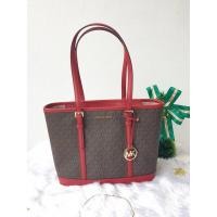 ราคา กระเป๋า Michael Kors Jet Set Travel 35S0GTVT1V Scarlet Small Top ZIP Shoulder Tote (4142593458)