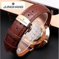 ราคา Ron Hans JUNGHANS JUNGHANS สายนาฬิกาหนังแท้ผู้ชายผู้หญิงนุ่มชั้นแรกสร้อยข้อมือหนังลูกวัวอุปกรณ์เสริมหัวเข็มขัดผีเสื้อ (48514888452)