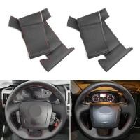 ราคา สําหรับ Peugeot Boxer Citroen Jumper Fiat Ducato 2006-2019 Hand-Stitch พวงมาลัยรถไมโครไฟเบอร์หนัง Trim อุปกรณ์เสริม (42734363891)