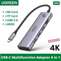ราคา Ugreen USB-C HUB 6 in 1 แล็ปท็อป MacBook Extension Adapter 4K HDMI (47053370643)