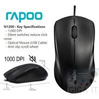 ราคา Rapoo N1200 USB Cable Optical Mouse (Black) ประกันศูนย์ฯ 2 ปี (29251041816)