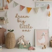 ราคา Dream Big Little One" ชุดสติ๊กเกอร์ติดผนังไม้สําหรับตกแต่งห้องเด็ก - ตกแต่งที่ปลอดภัย ใช้งานง่าย (25243749388)