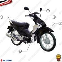 ราคา ชุดสี FRAME แท้ Suzuki New Smash 110 2011 สีดำ ดรัมเบรคหน้า (27217393177)
