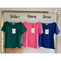 ราคา เสื้อยืดคอเหลี่ยม งานป้าย ลายผ้าสวยมากๆ (19013664400)