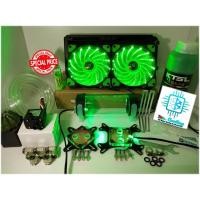 ราคา ชุดน้ำระบบเปิดCPU+GPU(การ์ดจอ) หม้อน้ำ2ตอน รุ่นNormal Grade, CPU+GPU Water Cooling Open Loop Set [Green] (2648143182)