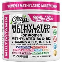 ราคา Methylated Multivitamin for Women Vitamins B6 Methyl B12 A B C D K E Folate Choline Omega 3 Thiamine Riboflavin Iron Iodine Magnesium Zinc Selenium Copper Calcium 90 Capsules by Clean Nutra (493136359