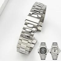 ราคา สร้อยข้อมือนาฬิกาสําหรับ Patek Philippe NAUTILUS 5711 5726 พับ Clasp สายคล้องนาฬิกาอุปกรณ์เสริมสแตนเลสสตีลนาฬิกา 25 มม. (57862868738)