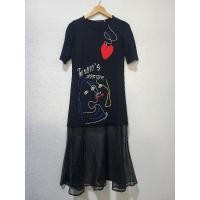 ราคา Used dress สีดำแต่งผ้ามุ้งชายระบาย ไม่มีตำหนิ sz s (27779601683)