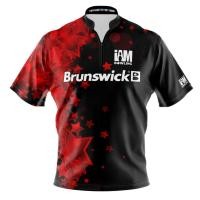 ราคา Brunswick DS Bowling Jersey สีดํา Red Star แขนสั้น 3D Polo Sugi 2136-BR (53717301553)
