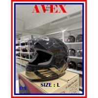 ราคา หมวกกันน็อคเต็มใบ AVEX DX ลายดำทอง สำหรับสายRacingที่ต้องการสมรรถนะในการขับขี่ที่ดี ปลอดภัย เเข็งเเรงทนทาน (19544660254)