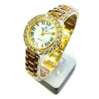 ราคา Royal Crown นาฬิกาข้อมือผู้หญิง ชุบทองอย่างดี ประดับเพชร cz สวยงาม รุ่น 6305-SSL (Gold) (5660570368)