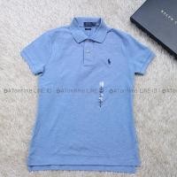 ราคา Polo Ralph Lauren เสื้อPolo Blue Skinny fit ม้าเล็กสีกรม Size for women‍♀️ ของแท้100% (4635570686)