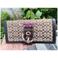 ราคา 45.พร้อมส่งกระเป๋าสตางค์ใบยาวCoachของแท้มือสอง (22152176857)