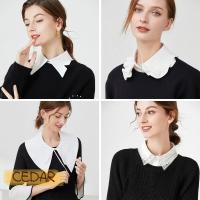 ราคา CEDAR ปกเสื้อปลอม วินเทจ ถอดออกได้ คลาสสิกแบบคลาสสิก ชีฟองผ้าชีฟอง เสื้อคอปกปลอม (50567109585)